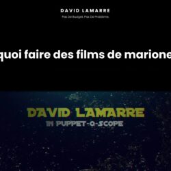 Page d'accueil du site web davidlamarre.me