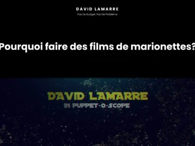 Page d'accueil du site web davidlamarre.me